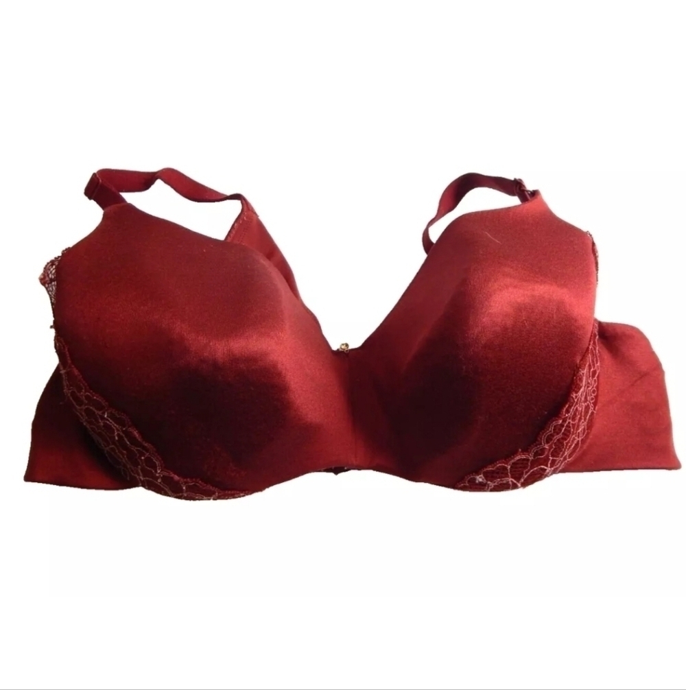 Cacique Lightly Lined Balconette Bra Red
